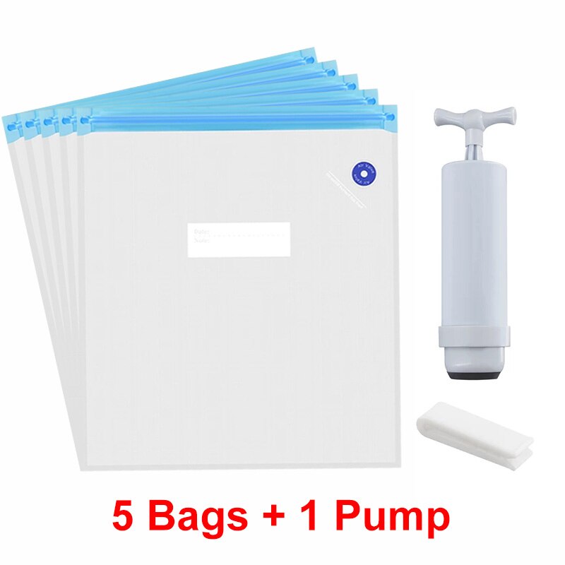 3D Printer Pla Abs Filament Vacuüm Opbergtas Filament Droger Bewaring Vochtigheid Slip Afdichting Zakken Dat Houden Filament Droog: 5 Bags 1 Pump