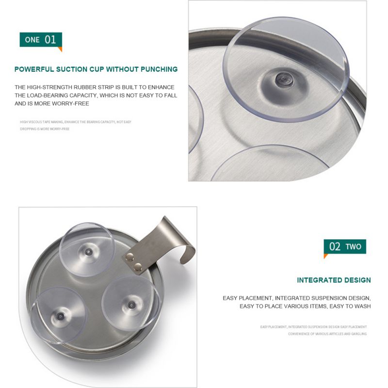 1pc krachtige badkamerspiegels met zuignap, anti-condens make-upspiegel, scheerspiegel voor mannen met scheerapparaathouder