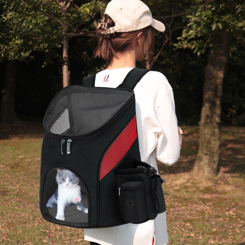 Mochila transpirable multifunción Para transportar gatos y perros, Mochila de viaje Para exteriores, Mochila Para Gato