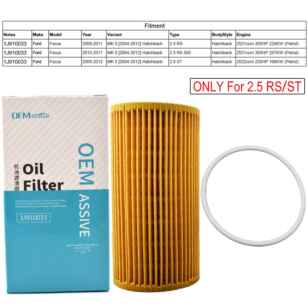 Filtro de aceite para Ford Focus 2 2005, 2006, 2007, , /Focus 3 , , , , , , , 1109 X3 1109 AY 8692305: 1J910033