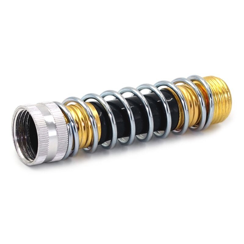 3/4" Threaded Garden Faucet Hose Coil Spring Protector Brass Faucet Hoses Coupling Adapter Prevent Pipe Bending