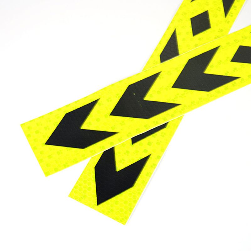 2 Pcs Reflective Safety Warning Signs Tape PP Stickers Strong Adhesive Waterproof High Visibility For Truck Car Motorcycles