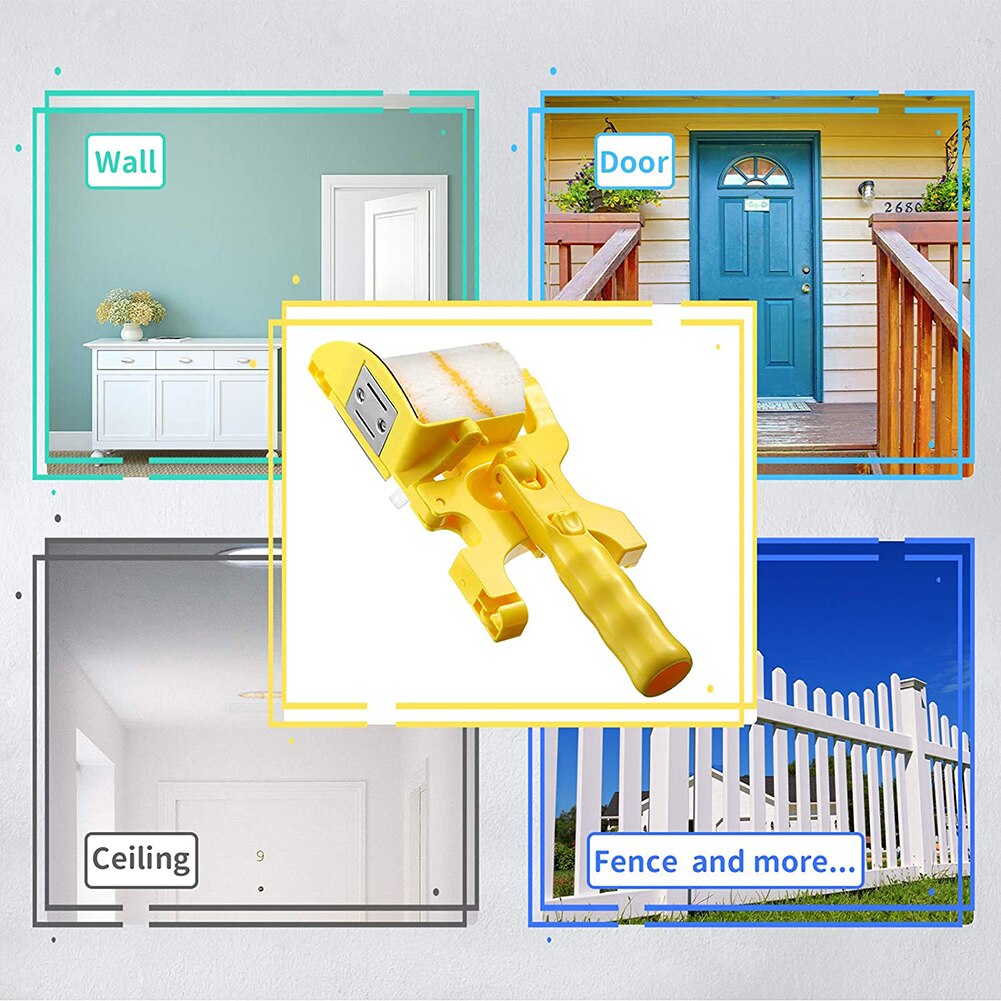 Multifunctionele Roller Kwast Verf Runner Roller Kit Pro Deur Muur Hoek Borstel Clean-Cut Verf Edger roller
