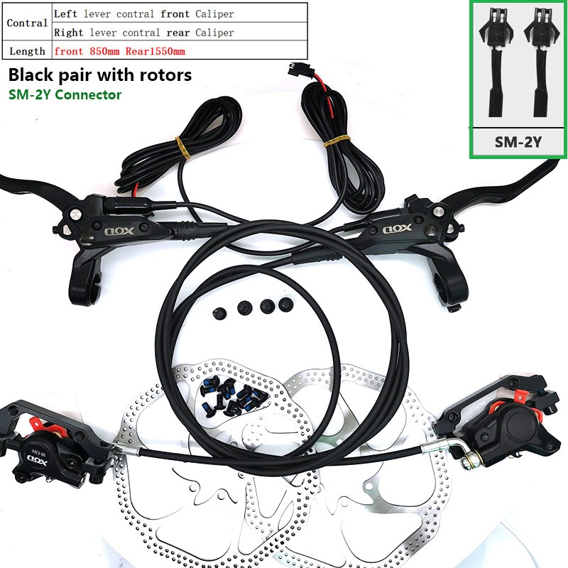 E-cykel Hydraulisk Skivbroms - Elcykel MTB Bromsok Delar - 850-1800mm: Rosa