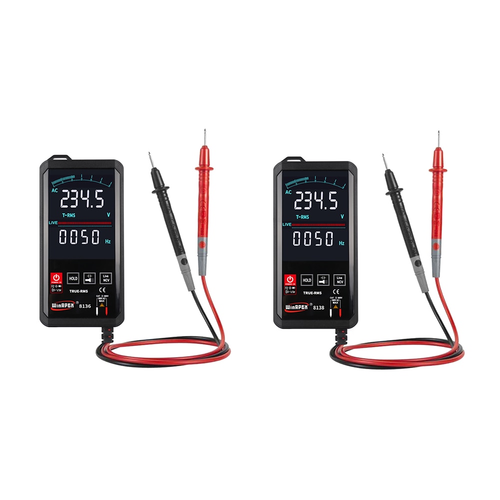 6000 Counts Automatic Digital Multimeter DC AC Voltage Frequency Tester Touch Screen Multimeter