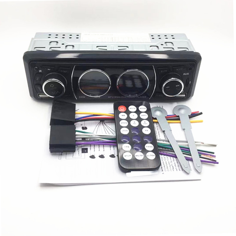 Autoradio audio 1 din bluetooth stereo  mp3 soitin fm-vastaanotin 60 wx 4 tuki puhelimen lataus aux/usb/tf kortti kojelaudassa