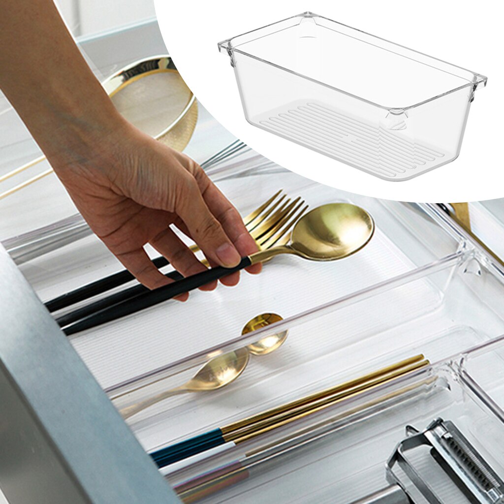 Plastic Stackable Drawer Organizer Cabinet Makeup Stationery Divider Storage: 15.3x7.6x5.2cm