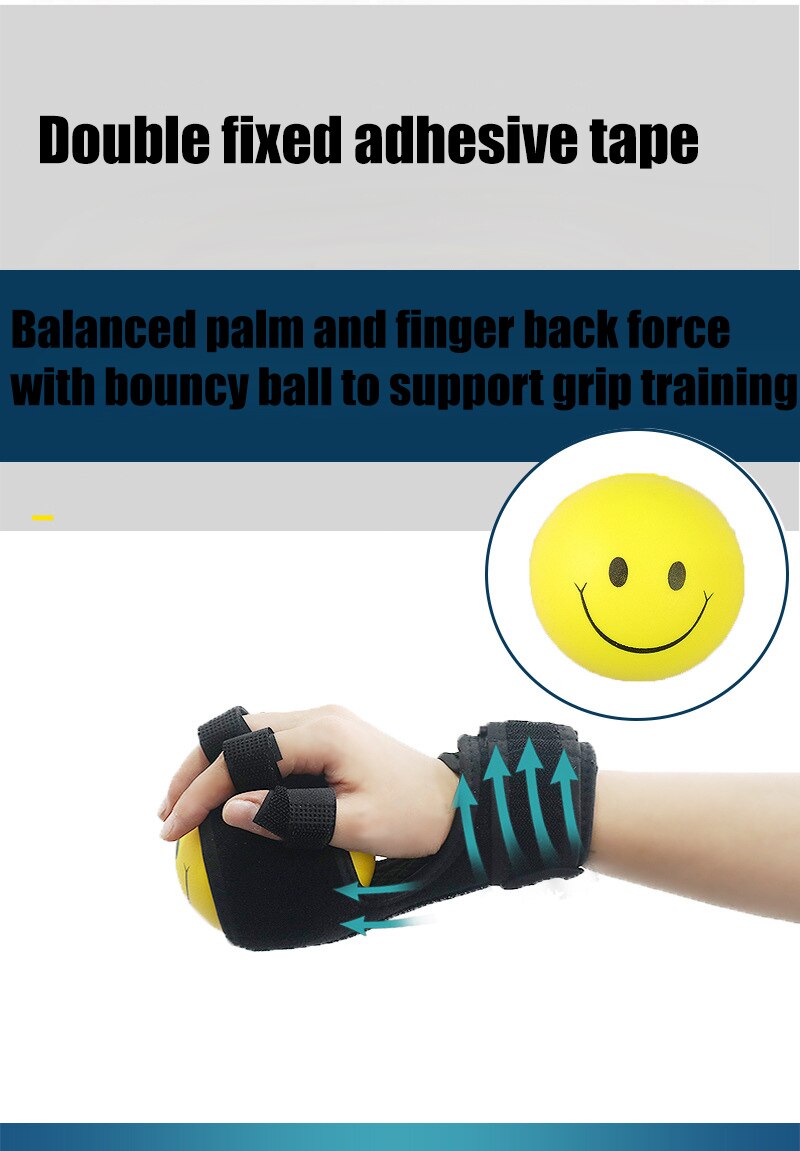 Finger Gripper Strength Trainer Ball Hand Yoga Resistance Band Finger Flexion Extension Training Device Finger Force Grip Device