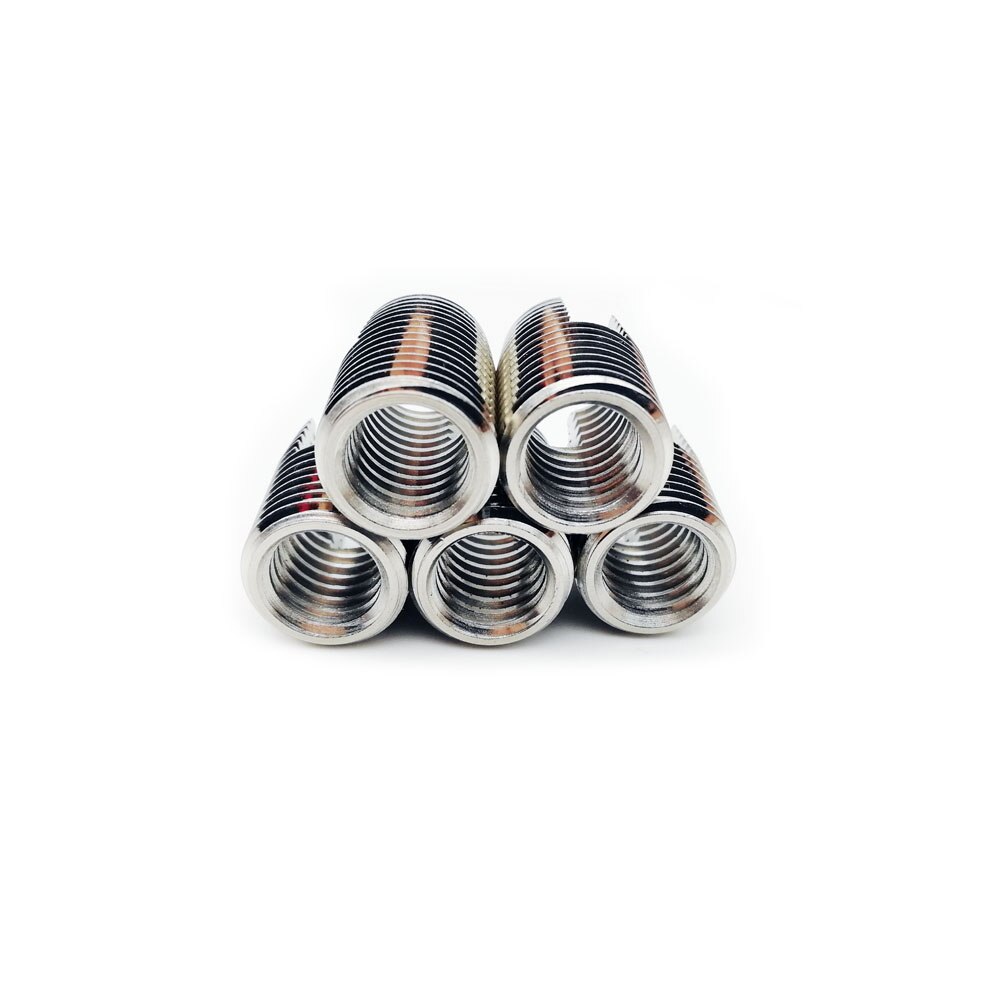 5PCS M18 stainless steel Threaded Inserts Metal Thread Repair Insert Self Tapping Slotted Screw Threaded