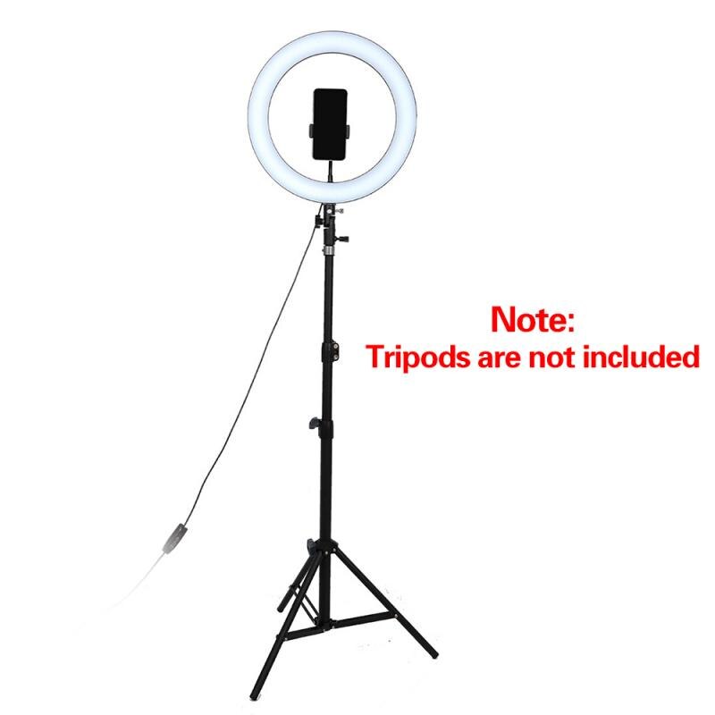 26cm foto led selfie ring selfie ring fill light 10 tum dimbar kamera telefon ring lampa för makeup video live studio lampa