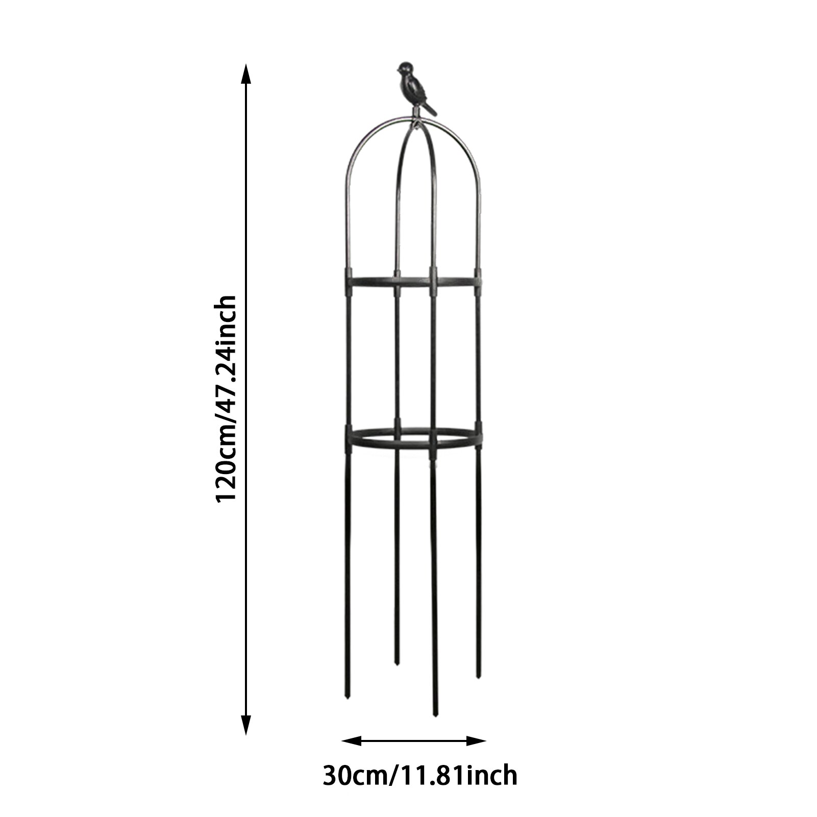 1PC Garden Plant Pot Obelisks Plastic Flower Stand Plant Support Climbing Frame Garden Decor Plant Bracket Garden Trellis: 30X120CM