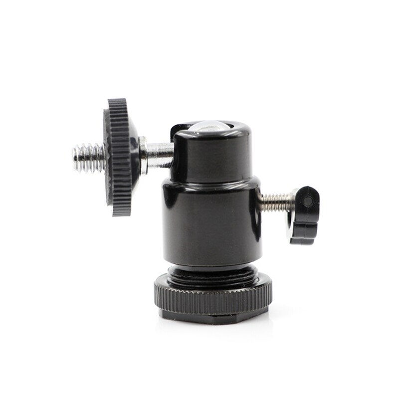 Universal 1/4" Tripod Screw Head 360 Degree Swivel Mini Ball Head Shoe Mount Adapter For DSLR Camera Tripod Ballhead Stand