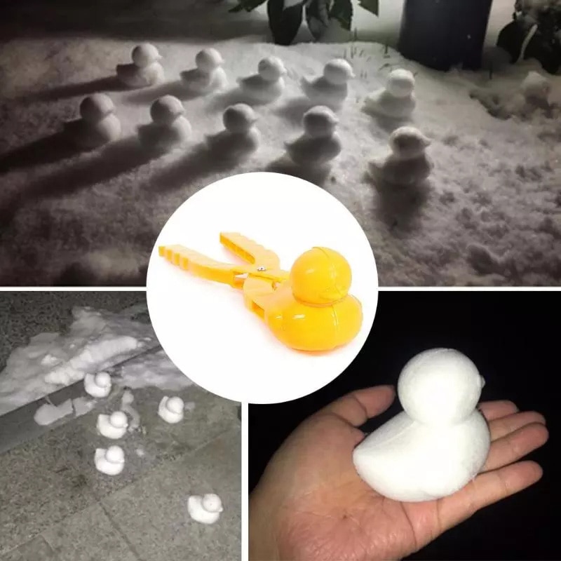 Snowball Maker Clip Plastic Mold Tools Winter Play Snowball Fight for Kids and Adults Love Duck Round Shape Outdoor Sports Clip