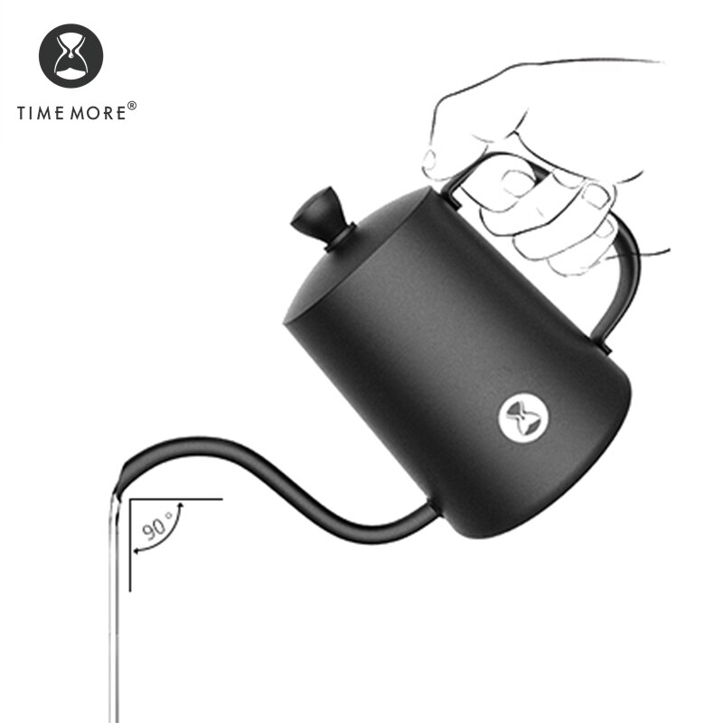 Timemore butik fisk 03 kaffekande svanehals fin mund teamilkkettle 300 ml 600ml 304 rustfrit stål kafferedskaber til køkken