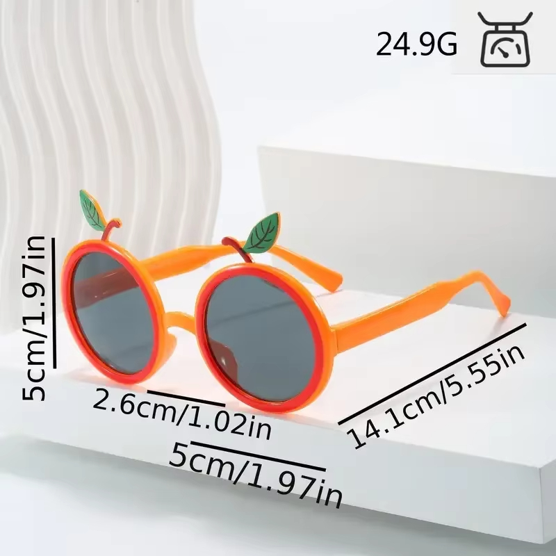 Fun Fruit Sunglasses Pineapple Watermelon Orange Shaped Big Frame Shades for Beach Parties Decorative Eyewear photo prop: Yellow