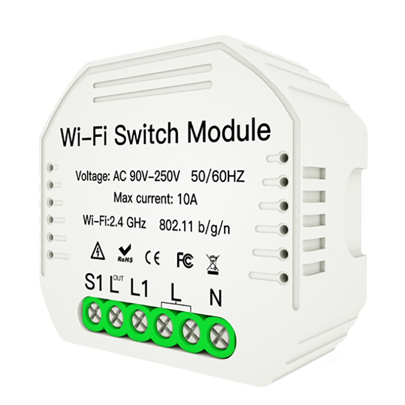 Älykäs wifi-kytkin langaton katkaisija päälle / pois valoajastimen tuki eu / uk kytkinrasia diy-moduuli toimii alexa google home: Default Title