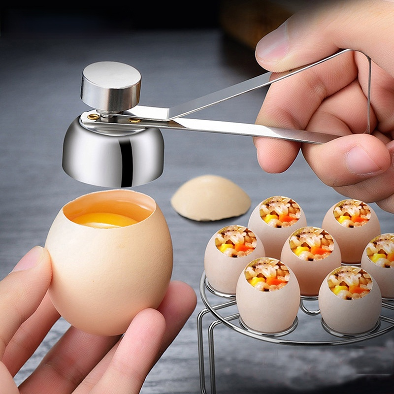Eierschaalsnijder Roestvrijstalen Eiopener Draagbare Handmatige Eierschaalopener Keuken Huishoudelijk Gebruik Eieropener Keukengereedschap