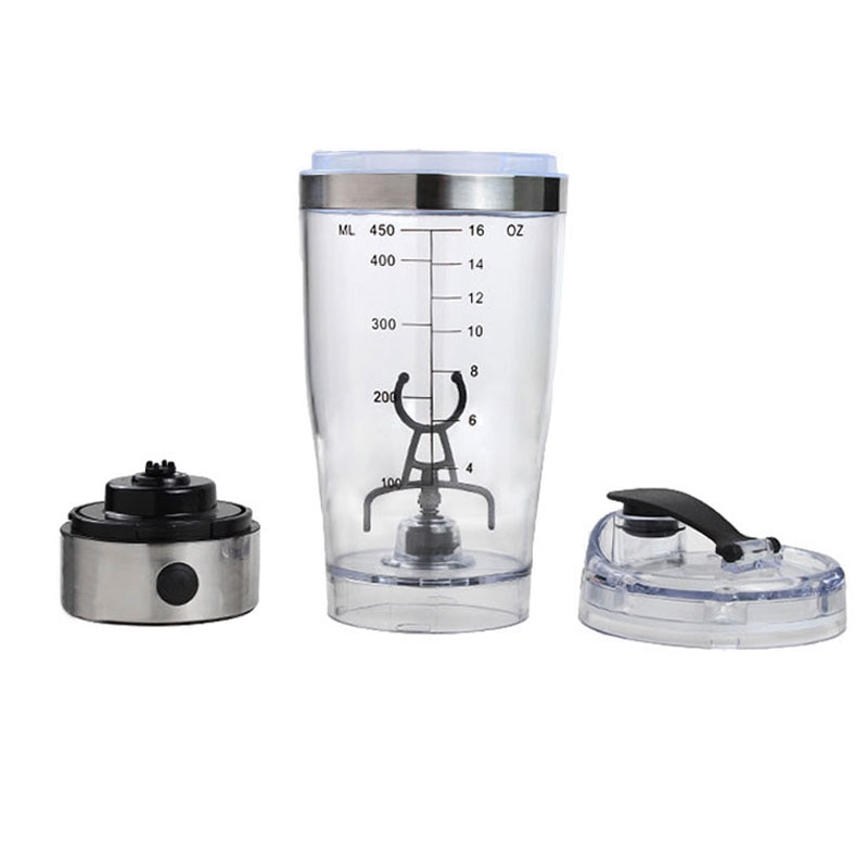 Portable Vortex Electric Protein Shaker Mixer Bottle Detachable Cup