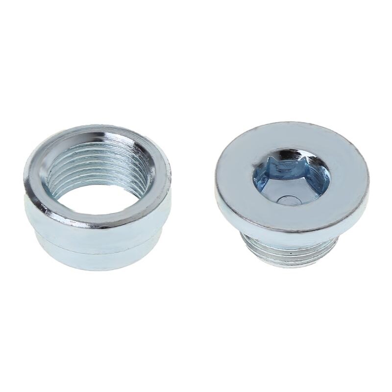 2PCS/Set O2 Oxygen Sensor Weld On Bung & Plug Wideband Nut & Cap Kit Stepped Nut Adapter