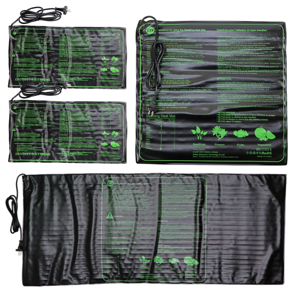 1PC 3 Sizes EU UK AU US Standard Seedling Heat Mat for Plants Warm Hydroponic Heating Pad Waterproof Seed Starting Greenhouse