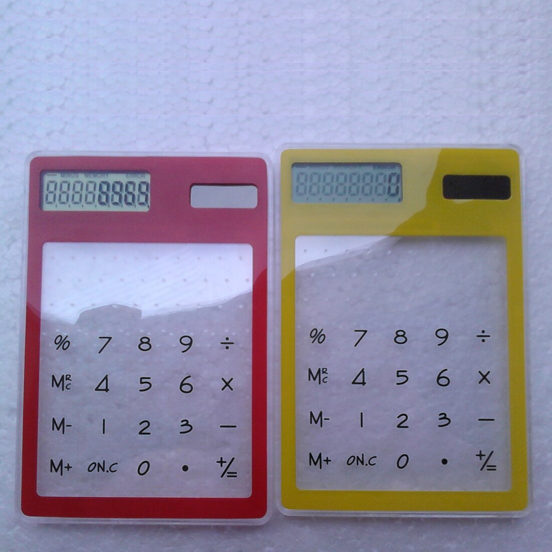 centechia LCD 8 Digit Touch Screen Ultra slim Transparent Solar CalculatorStationery Clear Scientific Calculator Student