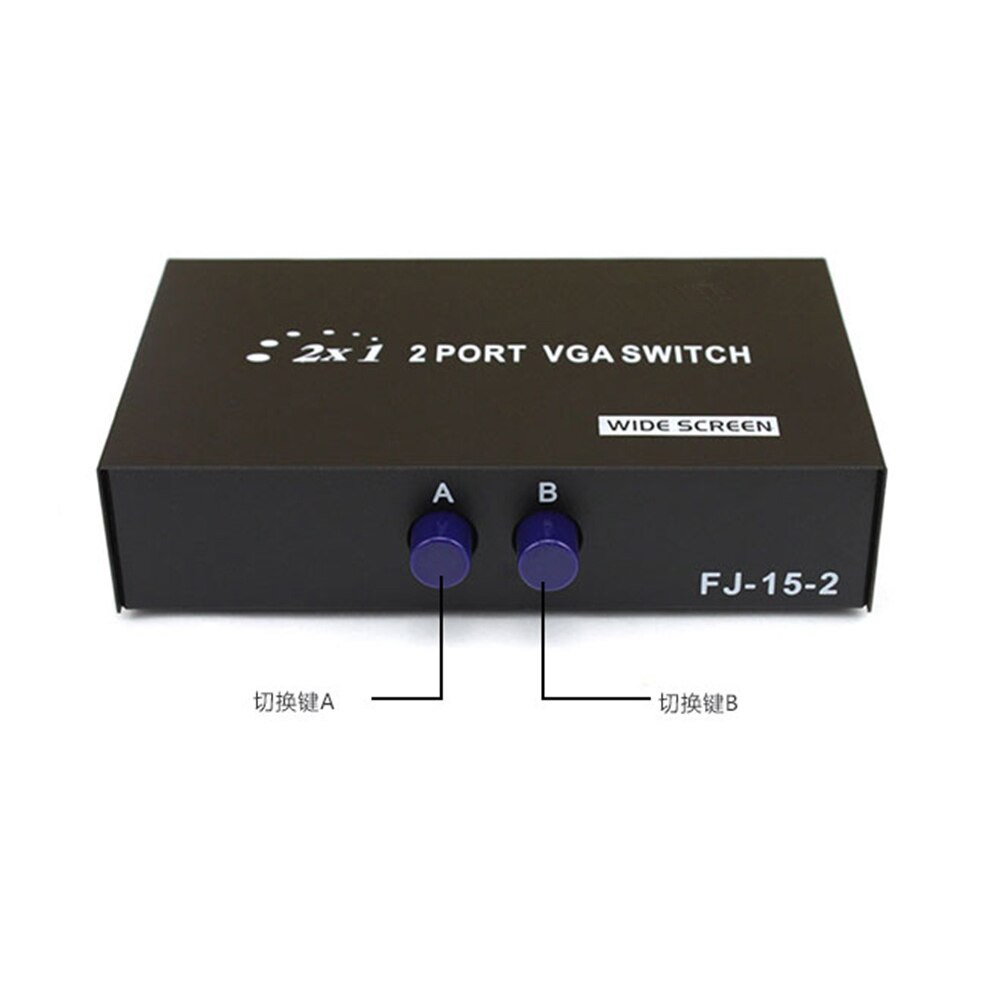 2 Port TV Wide Screen Video Switching Monitor 2 in 1 out 2 Port VGA Switch