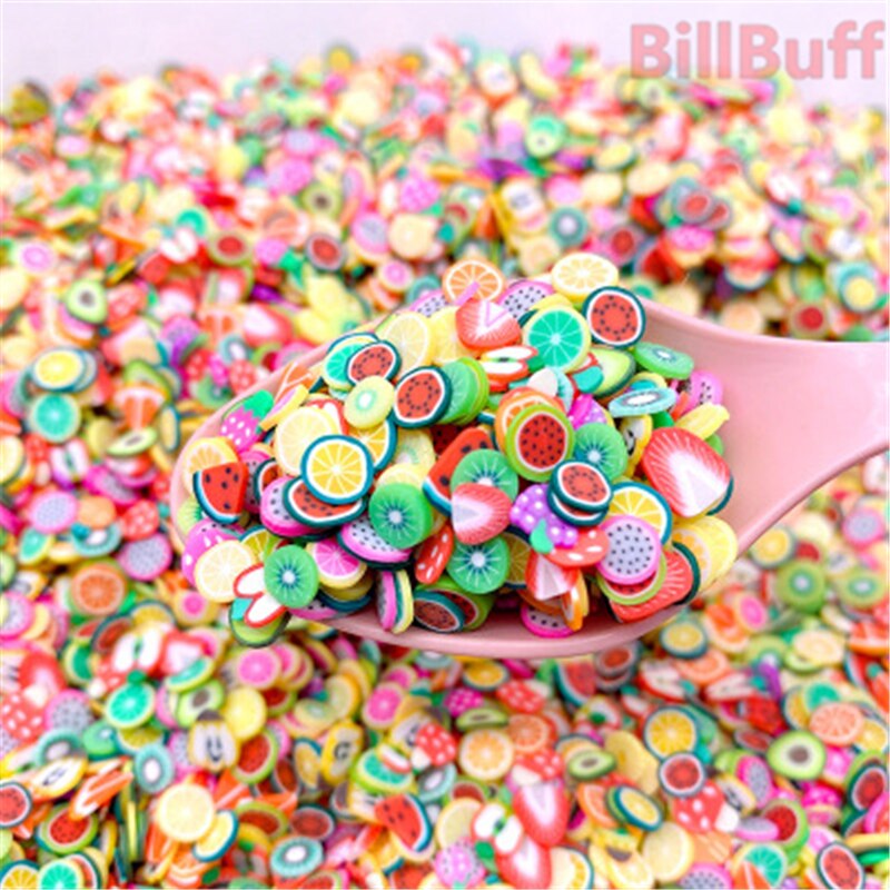 1000pcs/set Cake Fruit Slices Decor Additives For Slime Filler Supplies Clay Accessories Lemon For Nail Art Slime For Toy