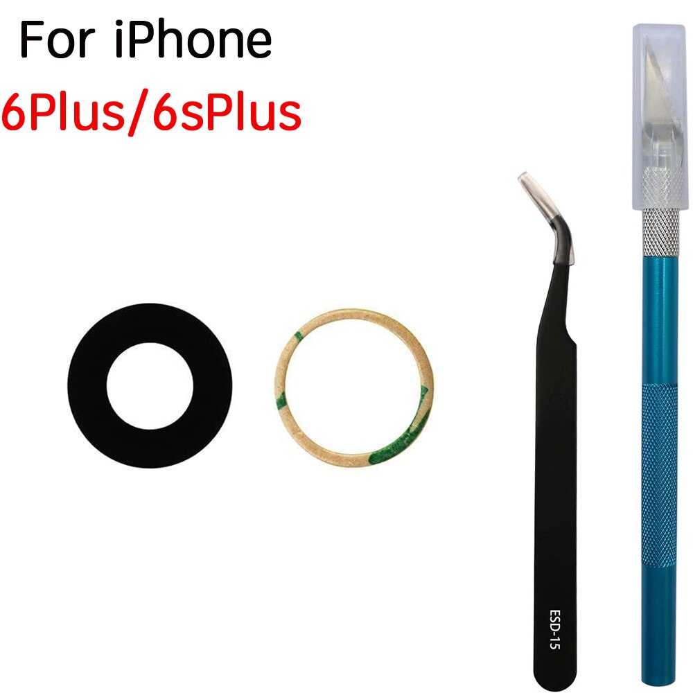 Achter Back Camera Glas Lens Cover Voor Iphone 6 6S 6SP 7 7P 8 Plus X Xr Xs 11 12 Pro Max Met Lijm En Reparatie Tools: 6Plus 6SPlus