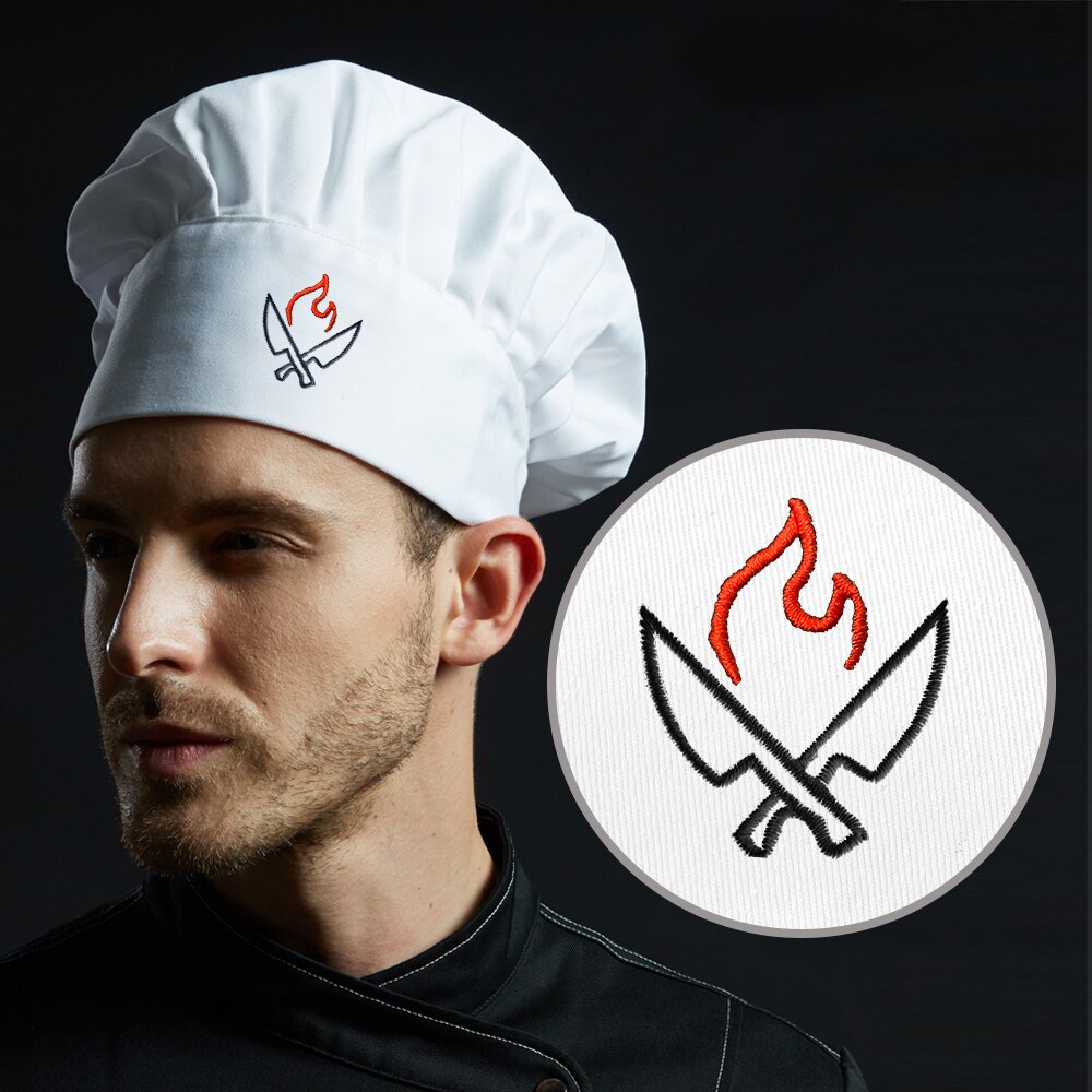 Chef Kitchen Hat Unisex Men Women Chef Waiter Uniform Cap Embroidered Cooking Bakery BBQ Grill Restaurant Cook Work Hat: 16
