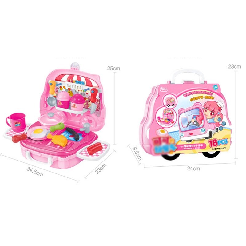 Kids Sales Voertuig Miniatuur Keuken Speelgoed Plastic Voedsel Speelgoed Snijden Fruit Groenten Winkelwagen Set Pretend Play Speelgoed Voor Meisjes