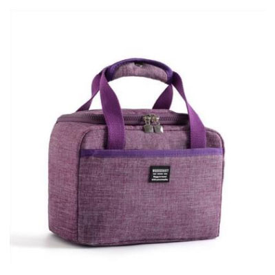 Portabe Isoliert Kann Halter Thermische Isolierte Tasche Unisex Aluminium Folie Lebensmittel Obst isolierte Kühler Tote Tasche: purple