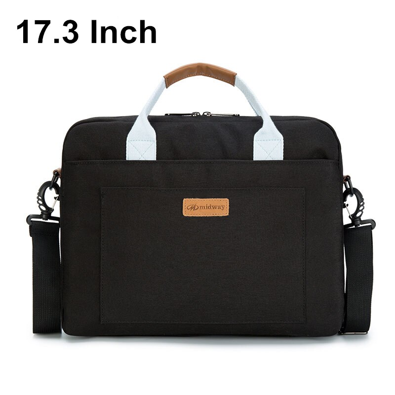 Laptop Briefcase Women Men Waterproof 5D Air Cushion Shock-proof Notebook Bag for Macbook 13 14 15.6 17.3 Inch: Black 17.3inch