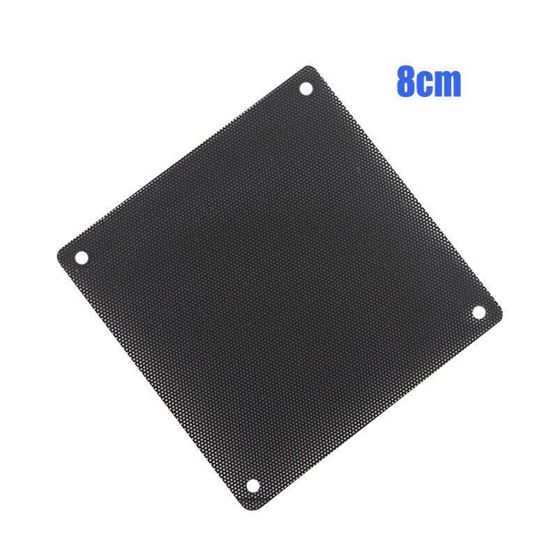5Pcs 8Cm 9Cm 12Cm 14Cm Pc Mesh Pvc Computer Case Fan Chassis Fan Stoffilter stofdicht Speaker Roosters Bescherming Cover: 8x8cm