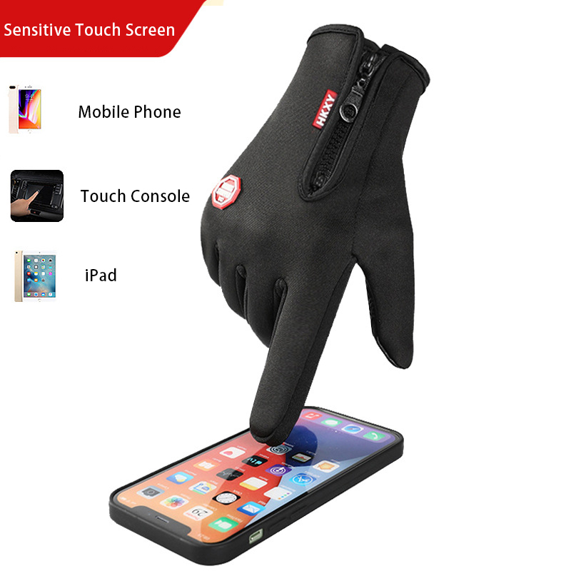 1 Piece of Sports Gloves, Outdoor Cycling, Skiing and Mountaineering Gloves, Autumn and Winter Touch Screen Non-Slip Gloves, Waterproof, Windproof and Warm Gloves