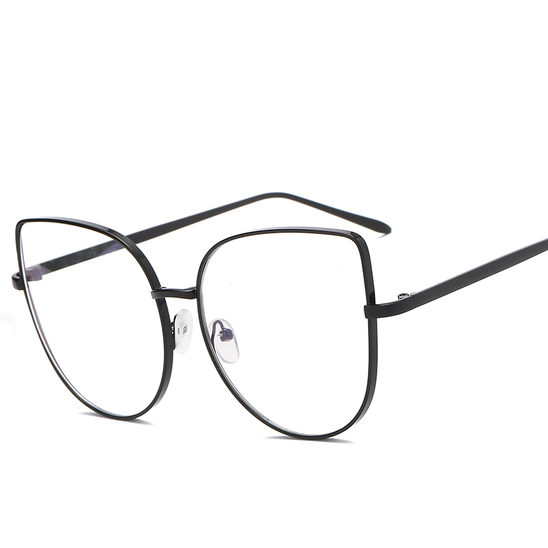 Metalen Frame Clear Lens Cat Eye Vorm Gothic Vintgae Sexy Bril voor Vrouwen Cater Retro Zonnebril Grappige Bril: 1
