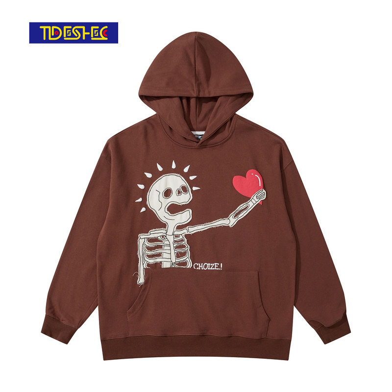 Pull gothique à capuche en coton pour homme et femme, pull style streetwear européen et américain, rétro, à la , automne