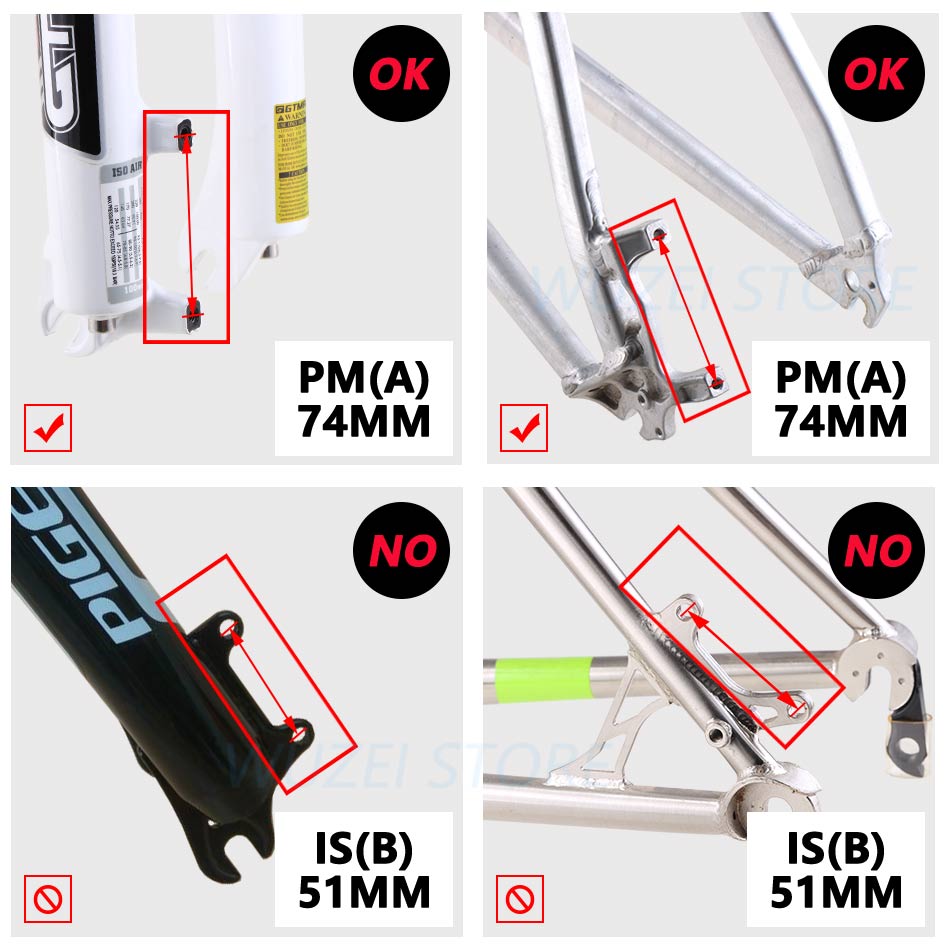 Original SM-MA-F203 /P2 Ultralight MTB Bike Brake Support PM disc bracket adapter for 203mm 8 inches Disc brake rotor