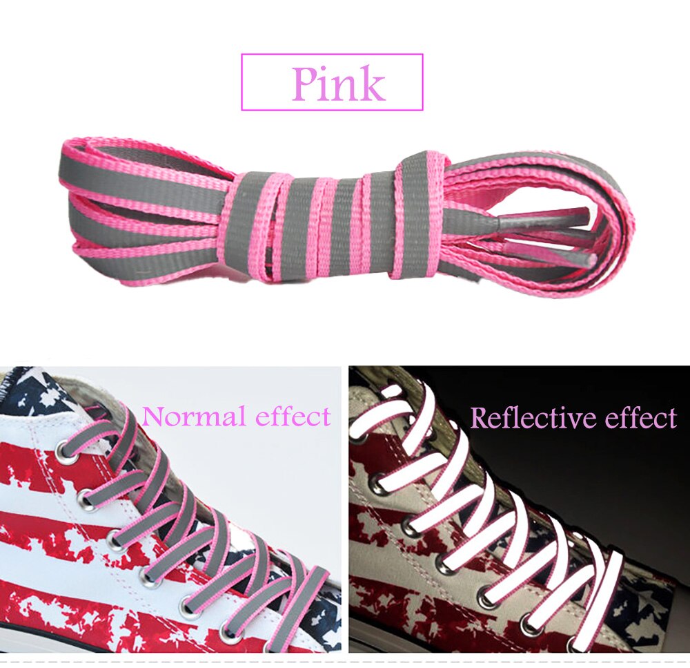 Reflecterende veters met platte breedte voor hardloopschoenen, veiligheidslichtgevende grijze lichtgevende veters voor sneakers, unisex voor sport, canvas schoenen