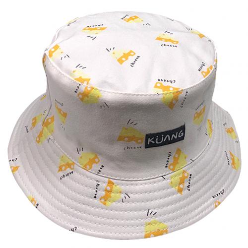 Panama Emmer Hoed Mannen Vrouwen Zomer Emmer Cap Banana Print Gele Hoed Bob Hoed Hip Hop Gorros Vissen Visser Hoed: WHITE