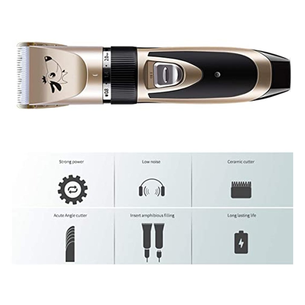 Electrical Pet Clipper Grooming Kit Rechargeable Pet Cat Dog Hair Trimmer Shaver Set Animals Hair Cutting Machine