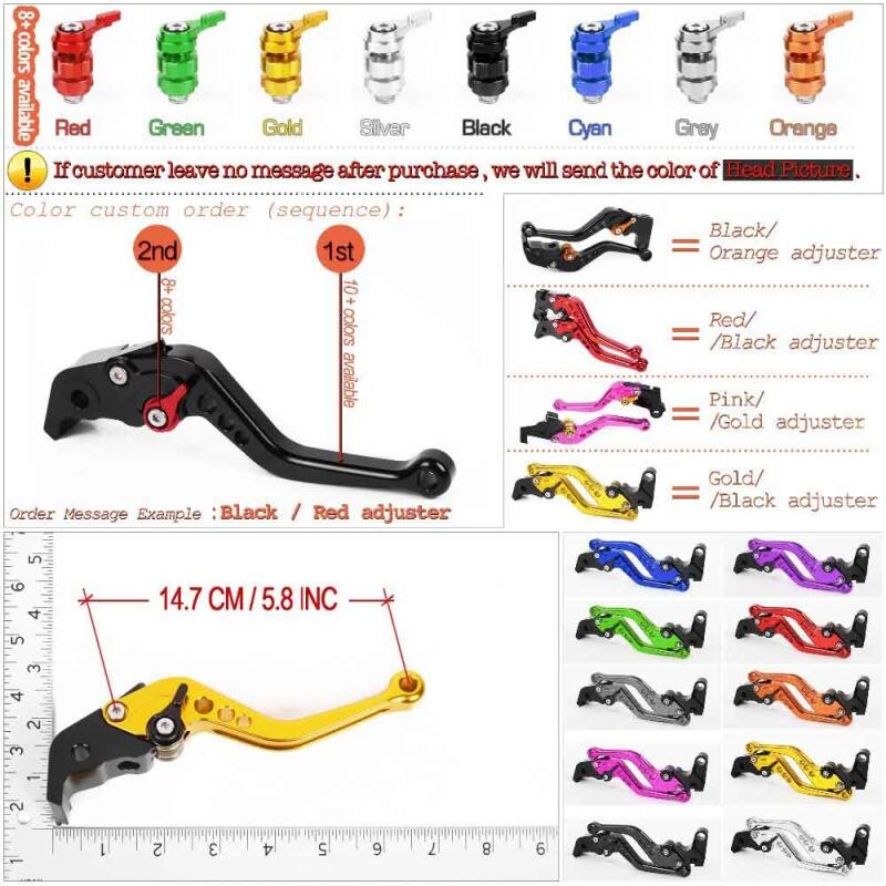 CNC Adjustable Clutch Brake Levers Set Short/Long 2 style 10 colors Fit For KYMCO DOWNTOWN 125/200/300/350
