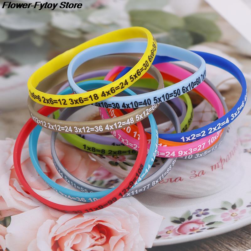 Bracelets Silicone Tables De Multiplication - Lot De 12 Couleurs, éducatif Pour Enfants, Cadeau Scolaire