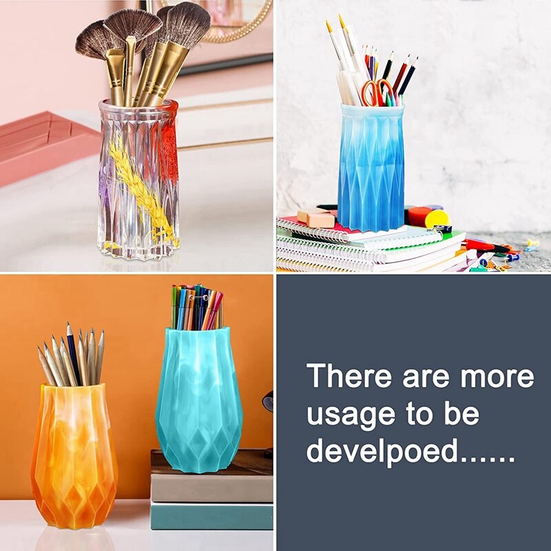 Moules en résine pour petits et grands vases, Kit de moules en Silicone avec ficelle, en époxy, pour Vase de fleurs