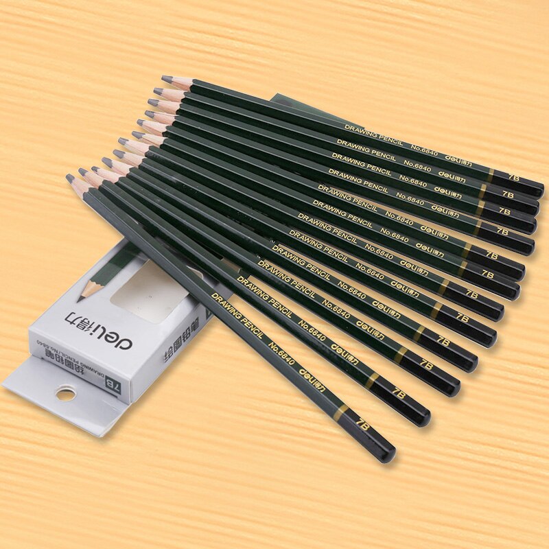 DELI Sketch Pencils Wooden Lead Pencils Art Examination Special Drawing Pencils Pens Pencils and Writing Supplies