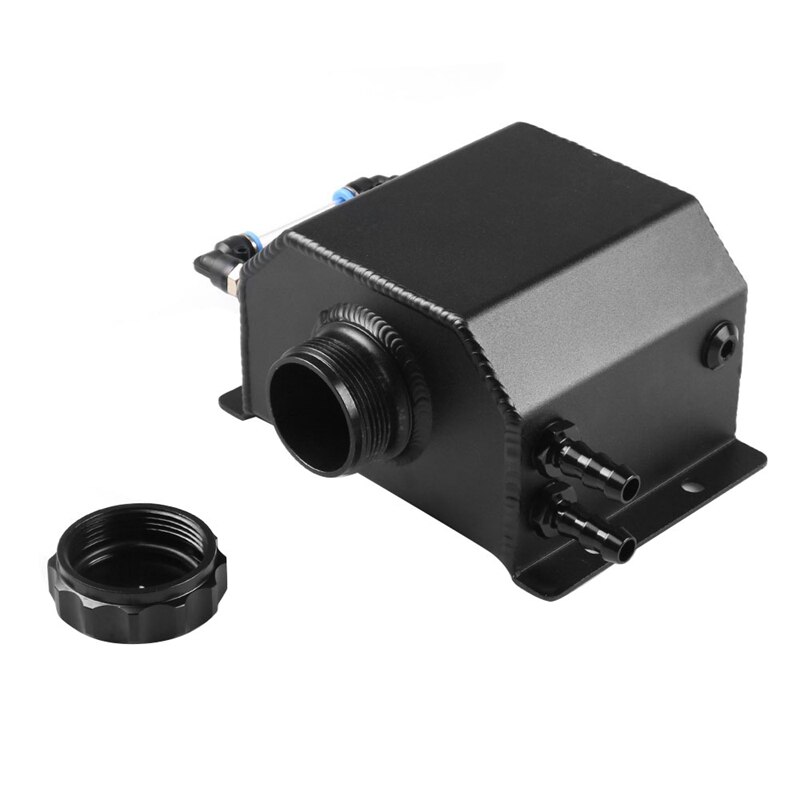 Universal 1L Alloy Aluminium Engine Oil Catch Can Breather Tank Bottle Polished