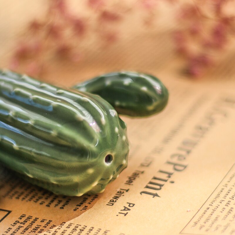 WHYOU – boîte à cure-dents en céramique, Cactus, porte-cure-dents, coton-tige, plat stockage de bonbons, fournitures de cuisine de Restaurant à domicile, décoration de bureau
