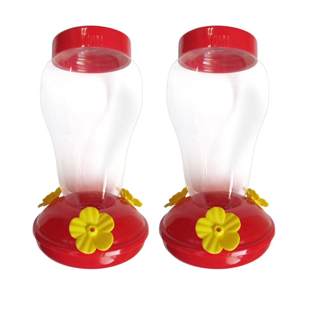 2PC Wide Mouth Waist Hummingbird Feeder Free Nectar Patio Yard Window Bird Feeder For Bird: 2Pcs