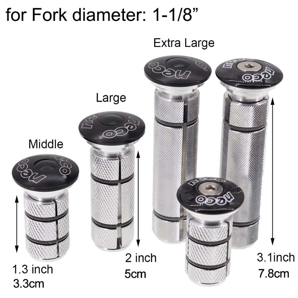 Cykel headset frempind topkapsel kompressionsstik møtrik kompressor ekspansionsgaffel styretøj kulfiber dæksel lang stor størrelse