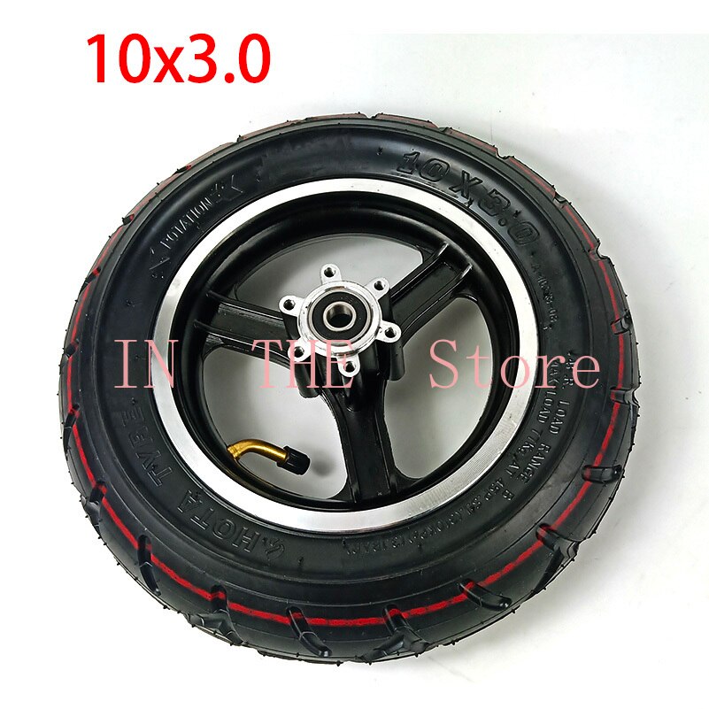 10 tum pneumatiskt hjul 10 x 3.0 däck innerrör och legeringsskivbromsfälgar för elektrisk skoterbalansering hoverboard 10*3.0 däck