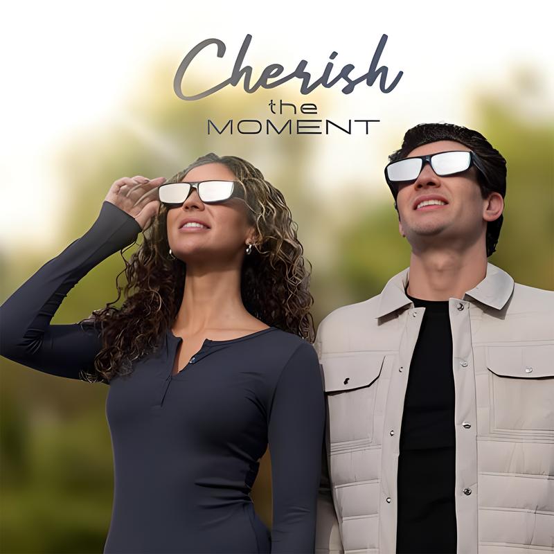 UV Blocking Solar Eclipse Glasses Portable Ultra-light Black Eclipse observation Viewing Glasses for Safe Sun Viewing